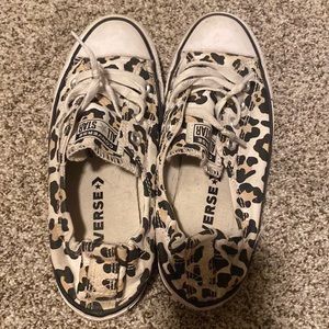 Converse cheetah print shoes